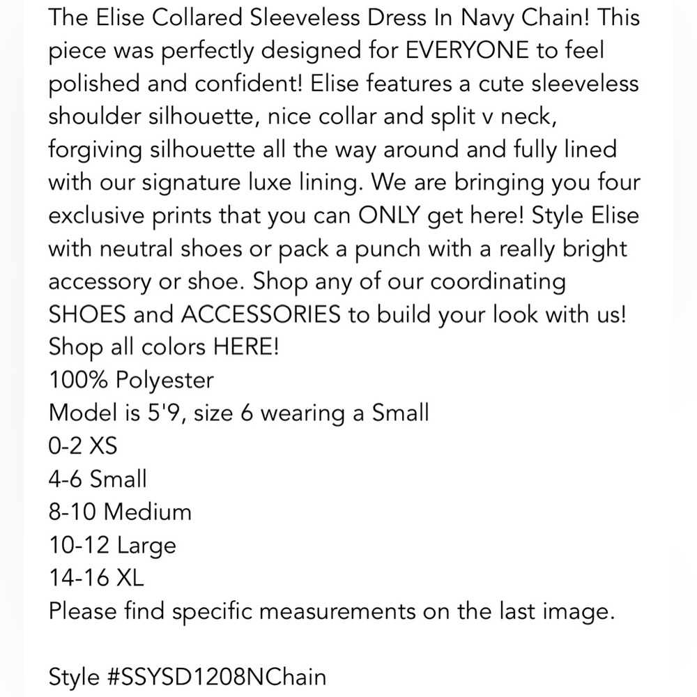 SSYS “Elise” Blue and Pink Sleeveless V-Neck Dress Small 4/6 - Picture 4 of 4